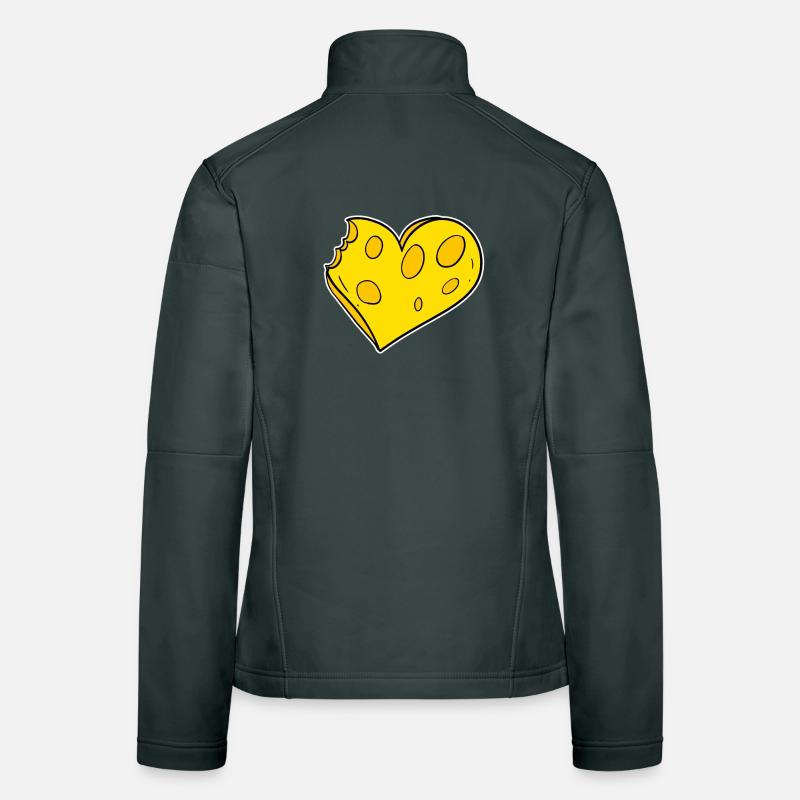Käse Herz Frauen Softshelljacke