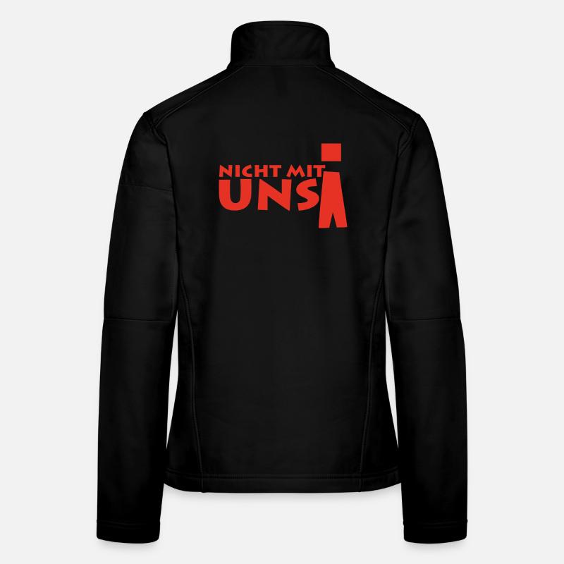nicht mit uns! Frauen Softshelljacke
