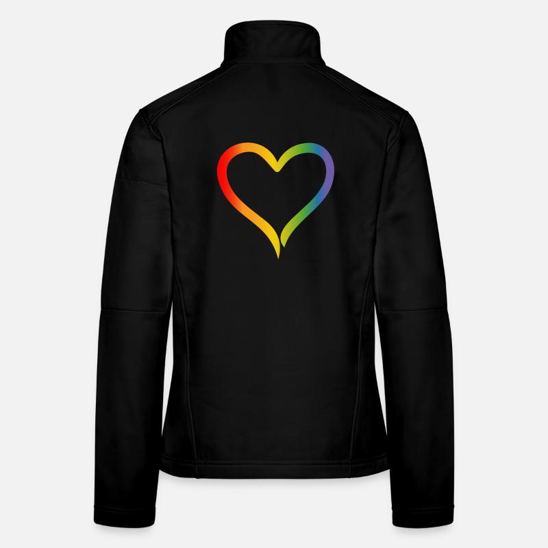 Regenbogen Herz LGBT lgbt tshirt Frauen Softshelljacke