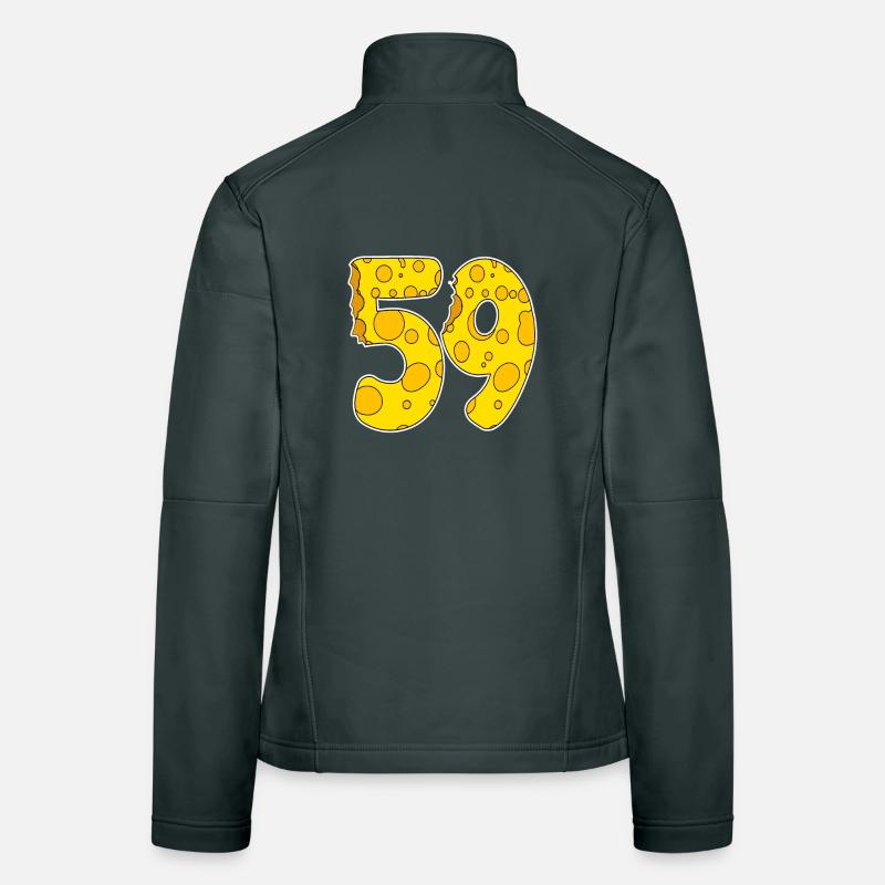 59 ans de Lustig Käse Veste en tissu softshell Femme