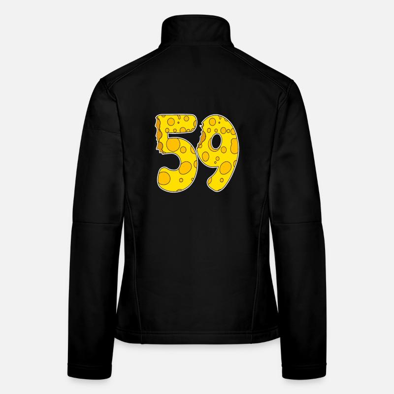 59 ans de Lustig Käse Veste en tissu softshell Femme