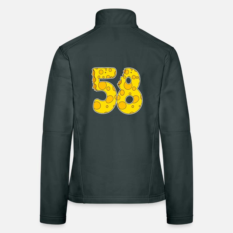 58 ans de Lustig Käse Veste en tissu softshell Femme