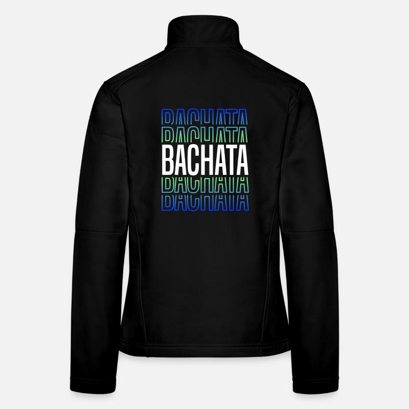 Lettrage Bachata pour une danse sensuelle Veste en tissu softshell Femme