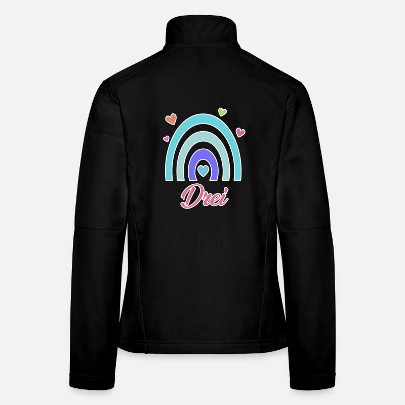 3. Geburtstag Regenbogen Vintage Frauen Softshelljacke