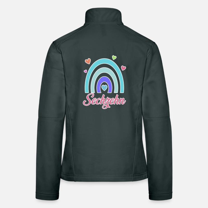 16. Geburtstag Regenbogen Vintage Frauen Softshelljacke