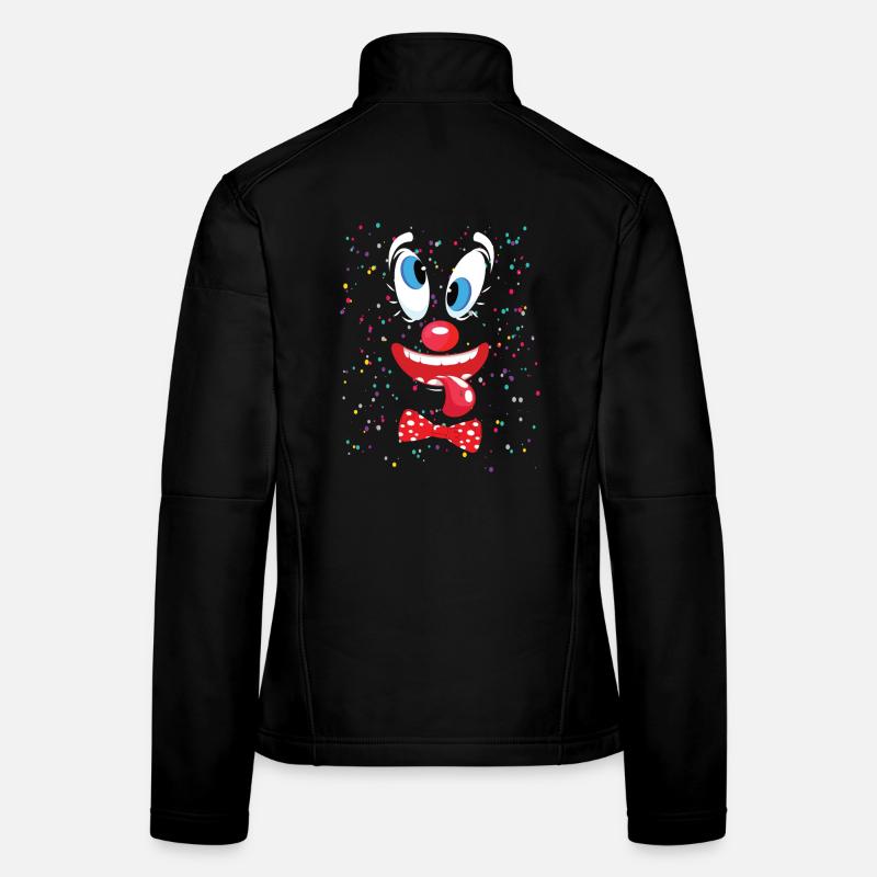 Costume de clown carnaval Costume de clown Clowns Carnaval Veste en tissu softshell Femme