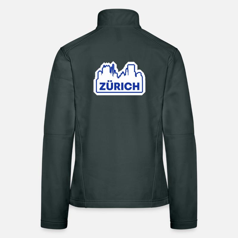 Impression du logo Zurich Skyline Veste en tissu softshell Femme