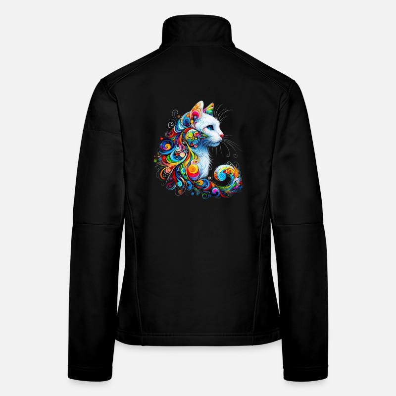 Katze - Frauen Softshelljacke - Schwarz
