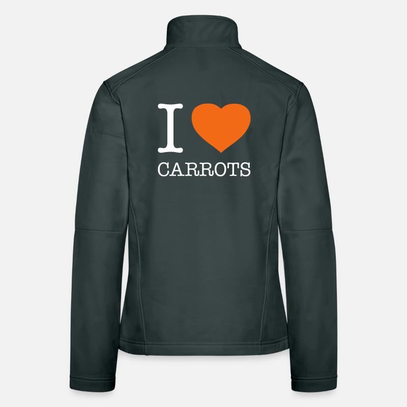J’AIME LES CAROTTES Karotten Veste en tissu softshell Femme