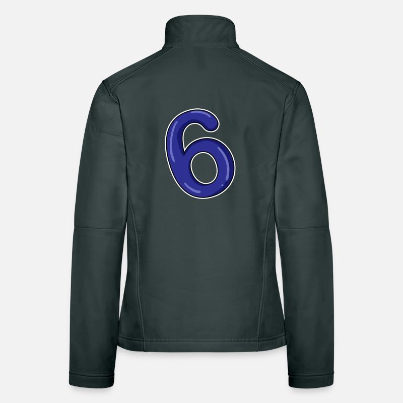 Numéro 6 Numéro Bleu Veste en tissu softshell Femme