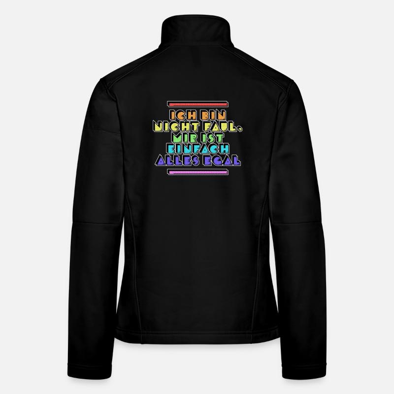 Je ne me soucie pas de la déclaration attitude chill Veste en tissu softshell Femme