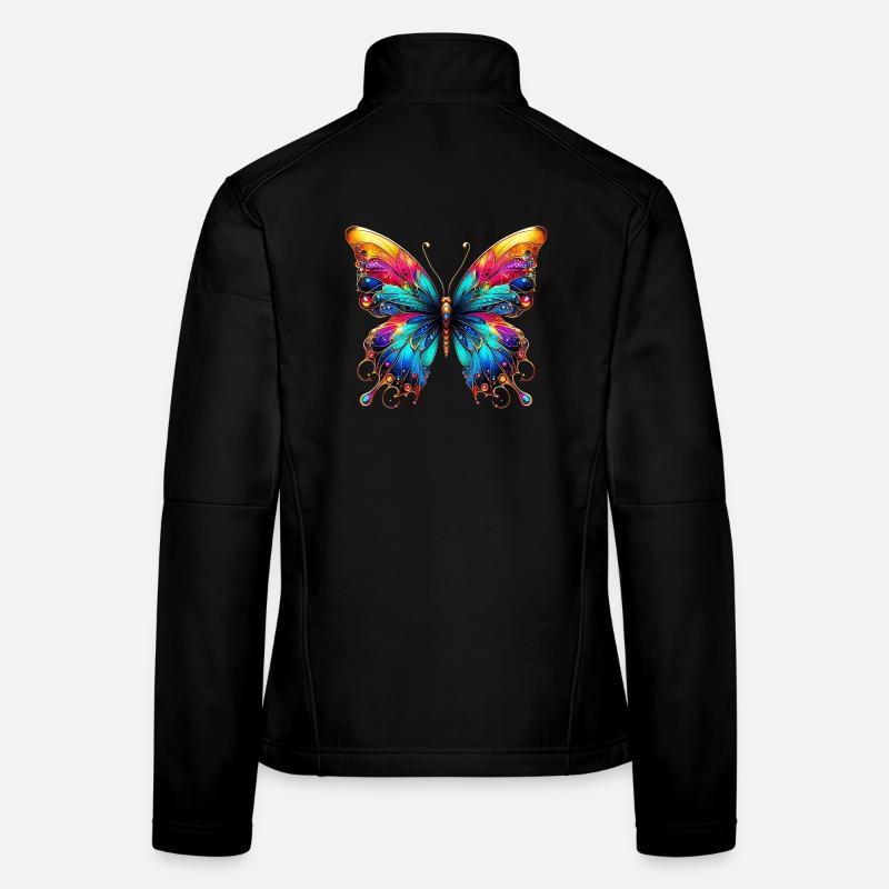 Papillon Veste en tissu softshell Femme