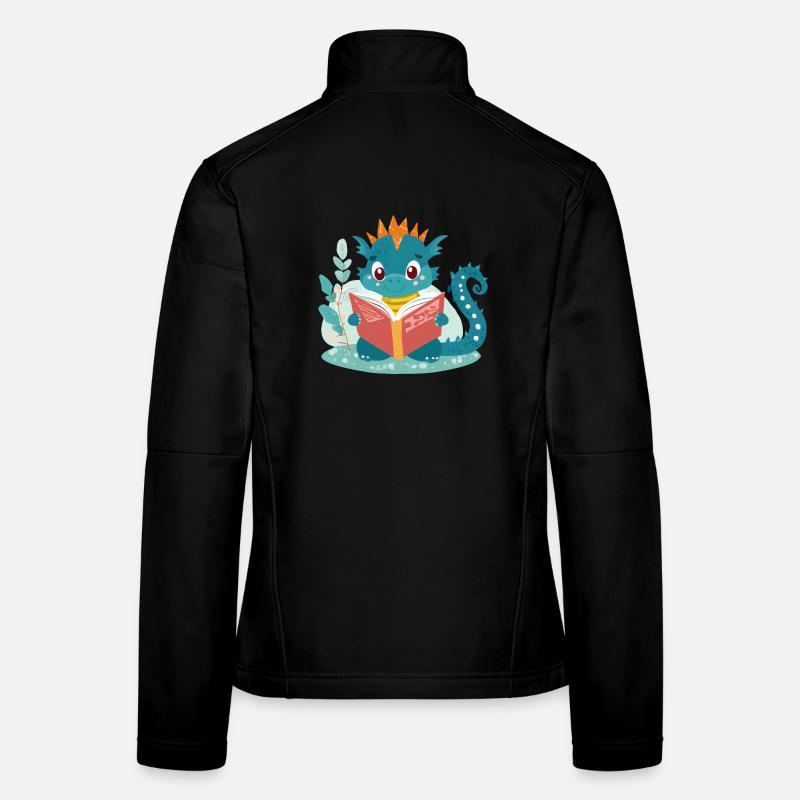 Petit dragon avec livre Veste en tissu softshell Femme
