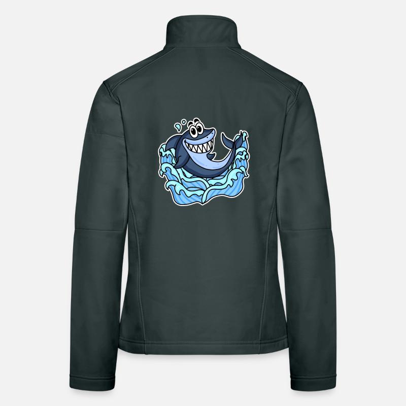 Poisson requin Veste en tissu softshell Femme