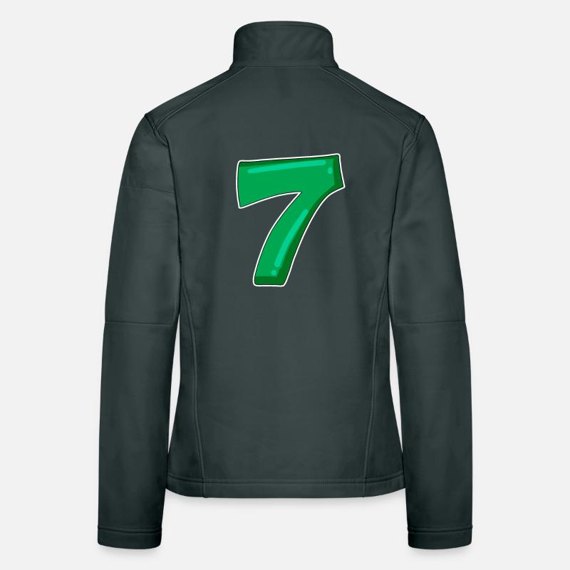 Zahl 7 Nummer Frauen Softshelljacke