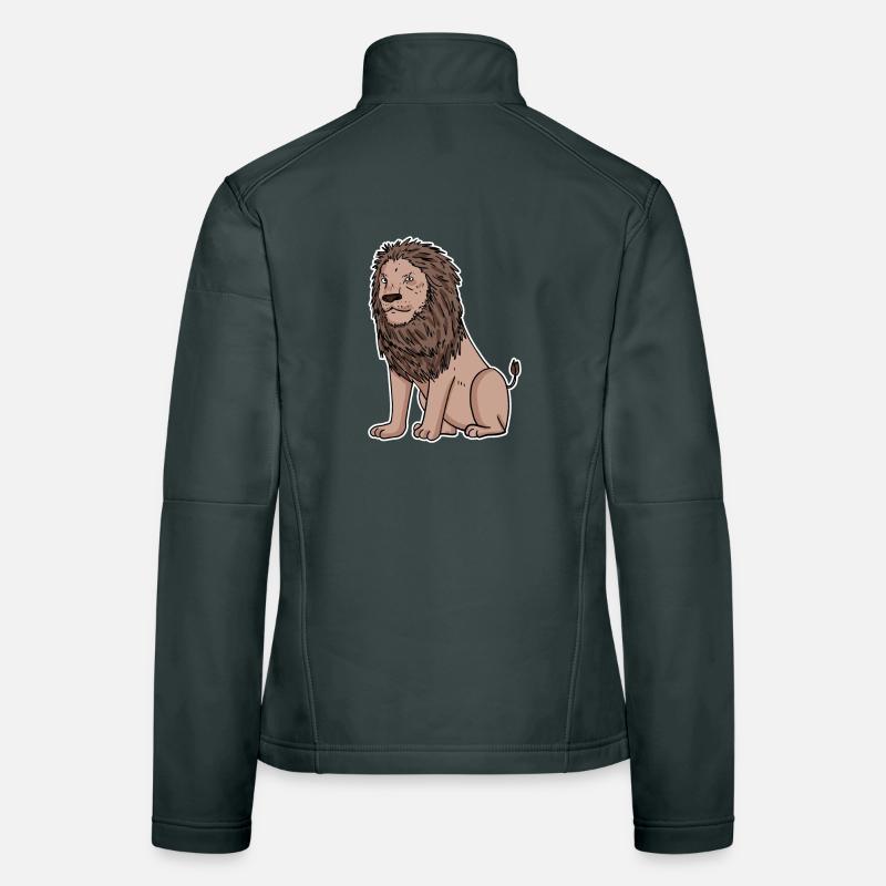 Lion Motif Veste en tissu softshell Femme