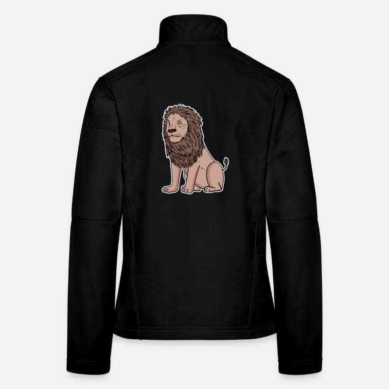 Löwe Motiv Frauen Softshelljacke