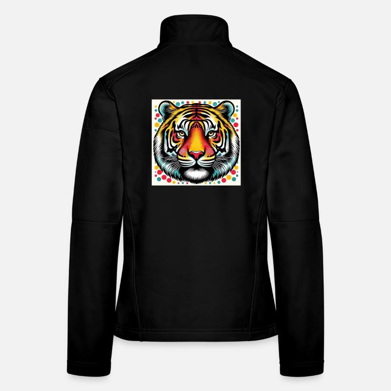 Tiger Pop Art Women's Softshell Jacket