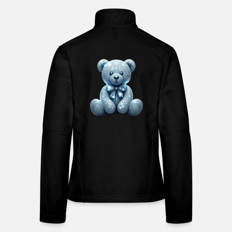 Crystal Bear Diamant Diamanten - Frauen Softshelljacke - Schwarz