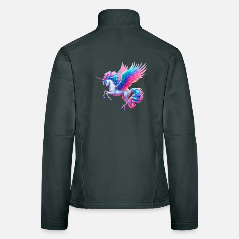 Licorne (02) Veste en tissu softshell Femme