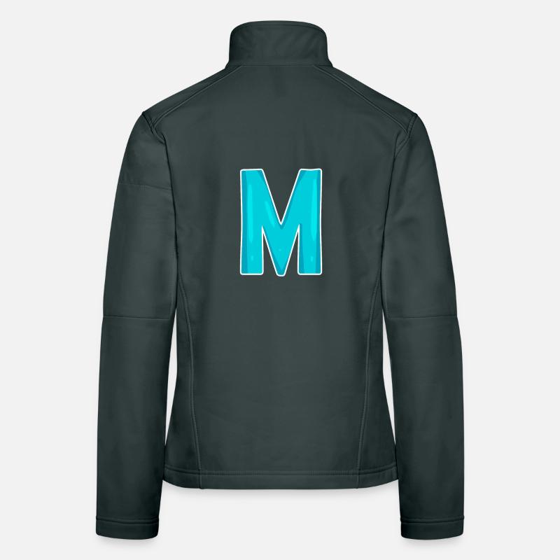 Letter M Initial Letter Women's Softshell Jacket