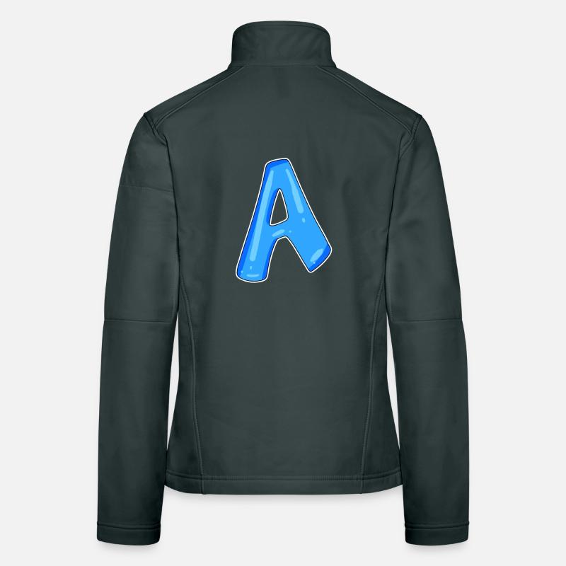 Buchstabe A Anfangsbuchstabe Frauen Softshelljacke