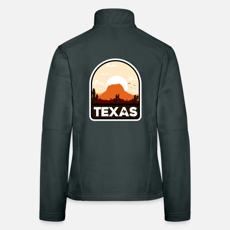 Texas Desert Sunset Crest Frauen Softshelljacke