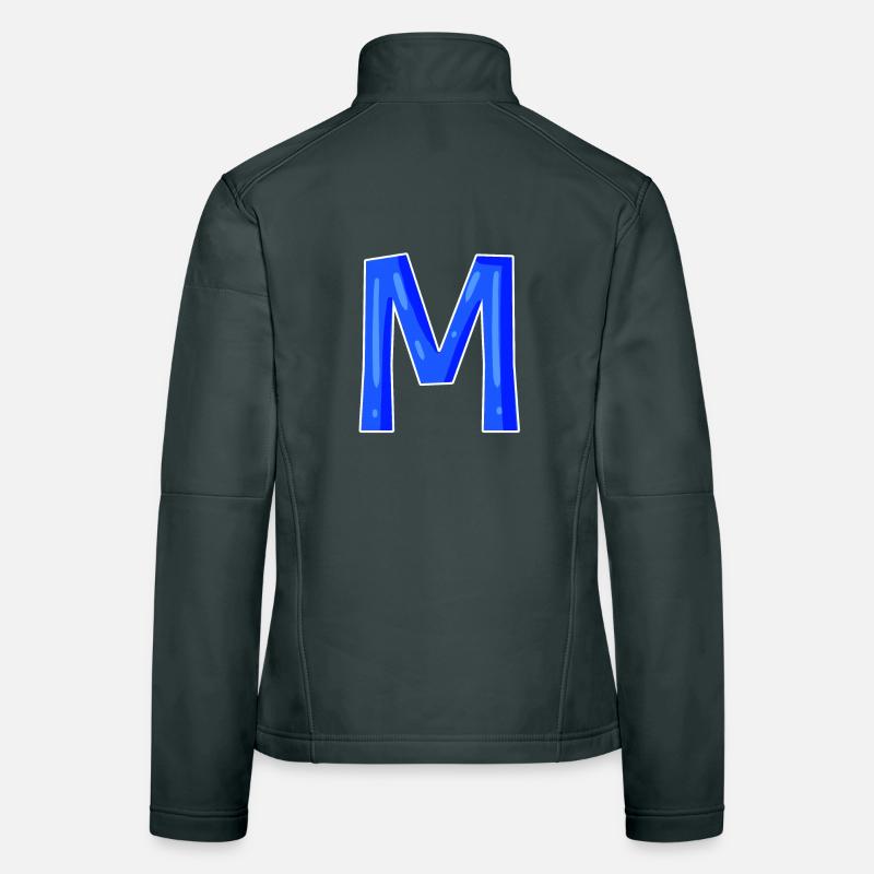 Lettre M - Lettre initiale M Veste en tissu softshell Femme