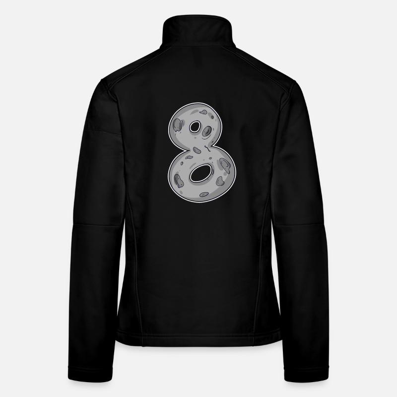 Numéro 8 Numéro Huit Motif de lune Veste en tissu softshell Femme