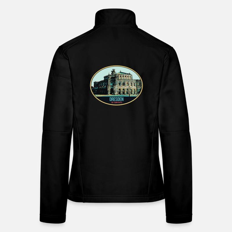 Dresdner Semperoper: Eleganz in der Illustration Frauen Softshelljacke