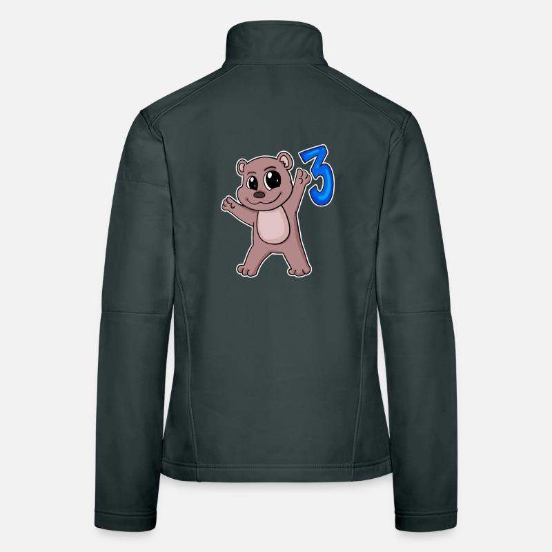 3rd Birthday Motif Bear - Three Years Old Women's Softshell Jacket