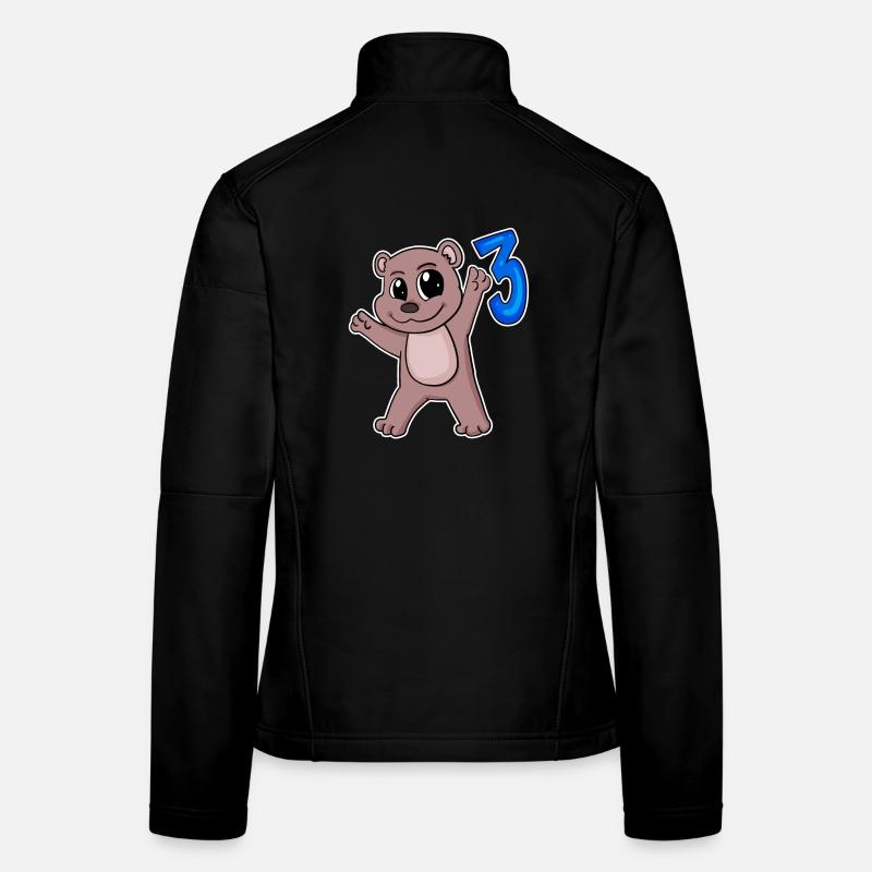 3rd Birthday Motif Bear - Three Years Old Women's Softshell Jacket