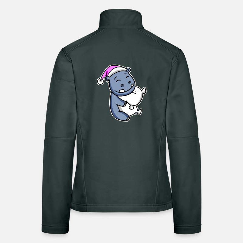 Nilpferd Müde Ausschlafen Schlafen Mädchen Frauen Softshelljacke
