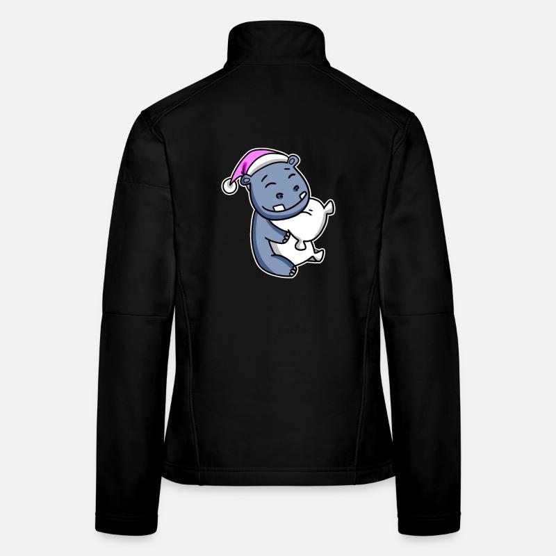 Nilpferd Müde Ausschlafen Schlafen Mädchen Frauen Softshelljacke