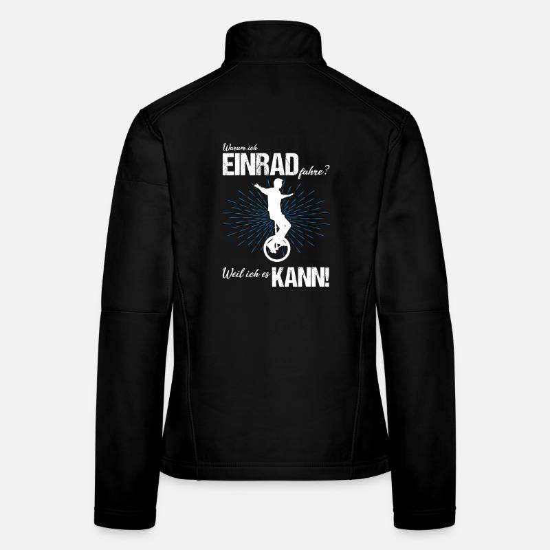 Einrad fahren - Frauen Softshelljacke - Schwarz