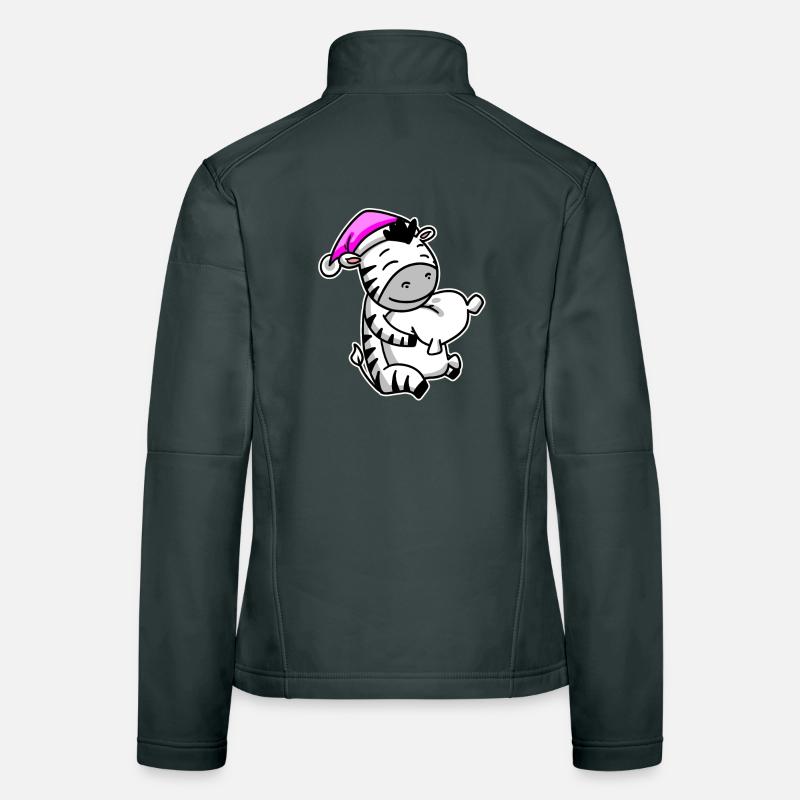 Zebra Müde Ausschlafen Schlafen Mädchen Frauen Softshelljacke