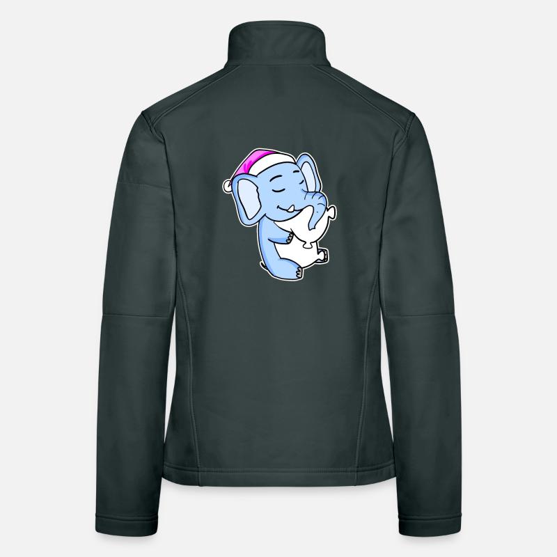 Elefant Müde Ausschlafen Schlafen Mädchen Frauen Softshelljacke