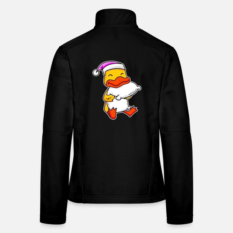 Ente Müde Ausschlafen Schlafen Mädchen - Frauen Softshelljacke - Schwarz