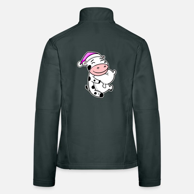 Kuh Müde Ausschlafen Schlafen Mädchen Frauen Softshelljacke