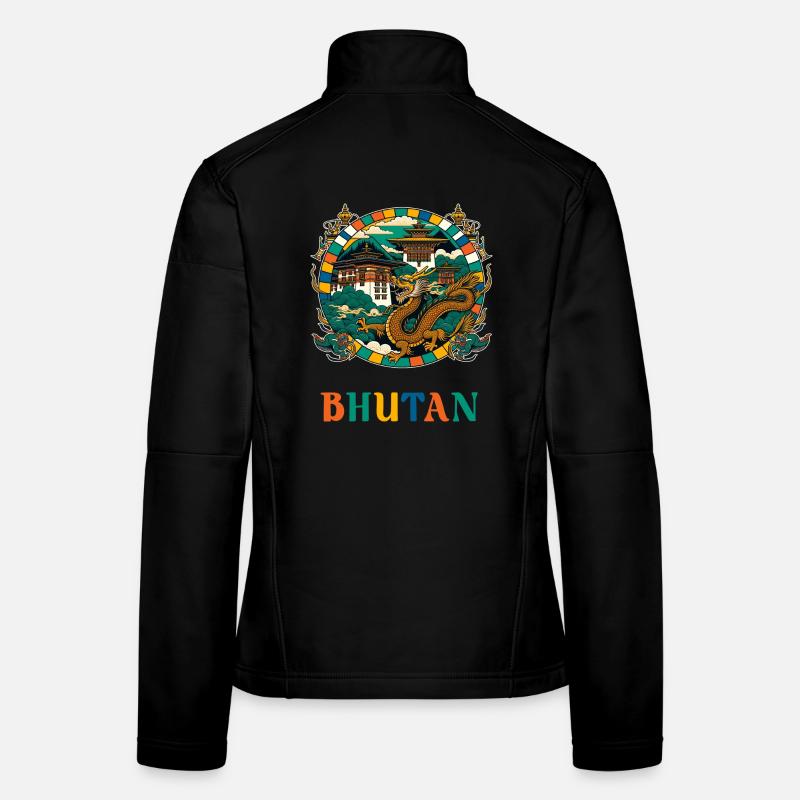 Dragon du Bhoutan, Asie du Sud, Thimphu Veste en tissu softshell Femme