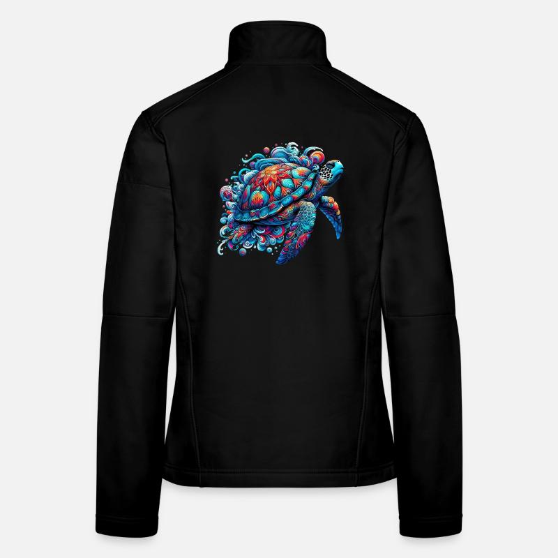 Schildkröte - Frauen Softshelljacke - Schwarz