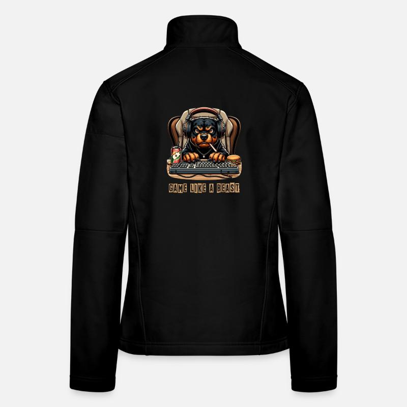 Rottweiler Gaming Design Frauen Softshelljacke
