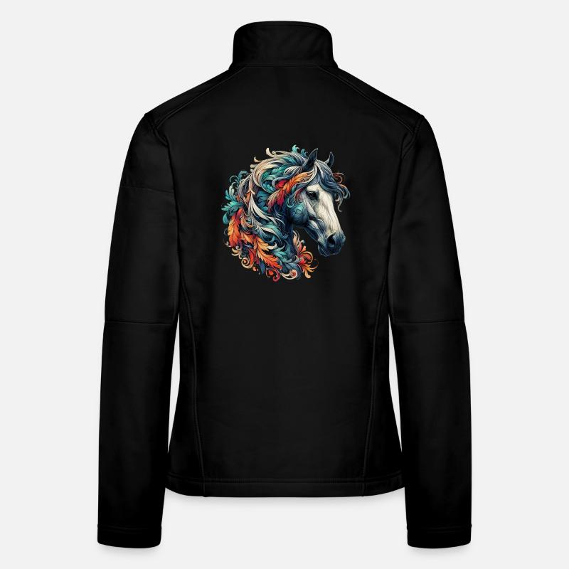 Cheval Veste en tissu softshell Femme