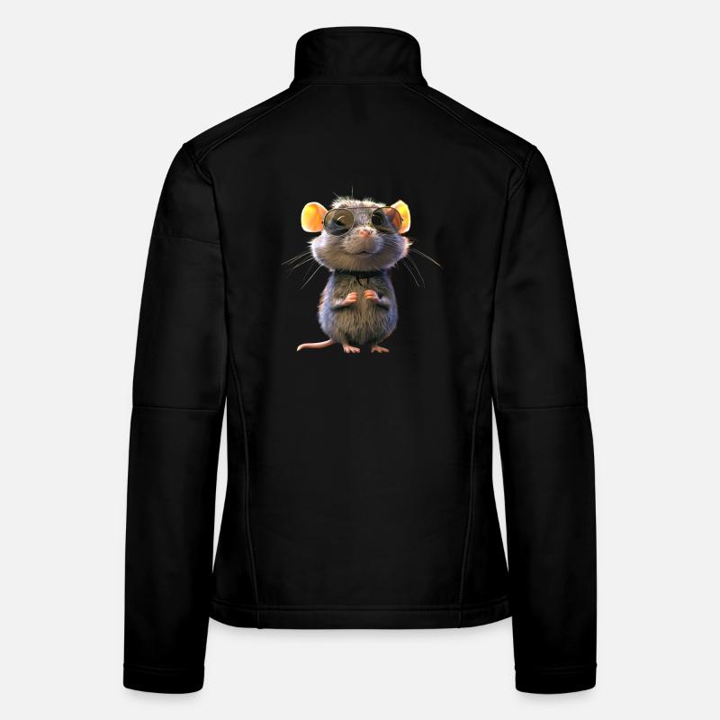 Rat, Cute Mouse, Rodents, Dwarf Mouse, Small Rats Women's Softshell Jacket
