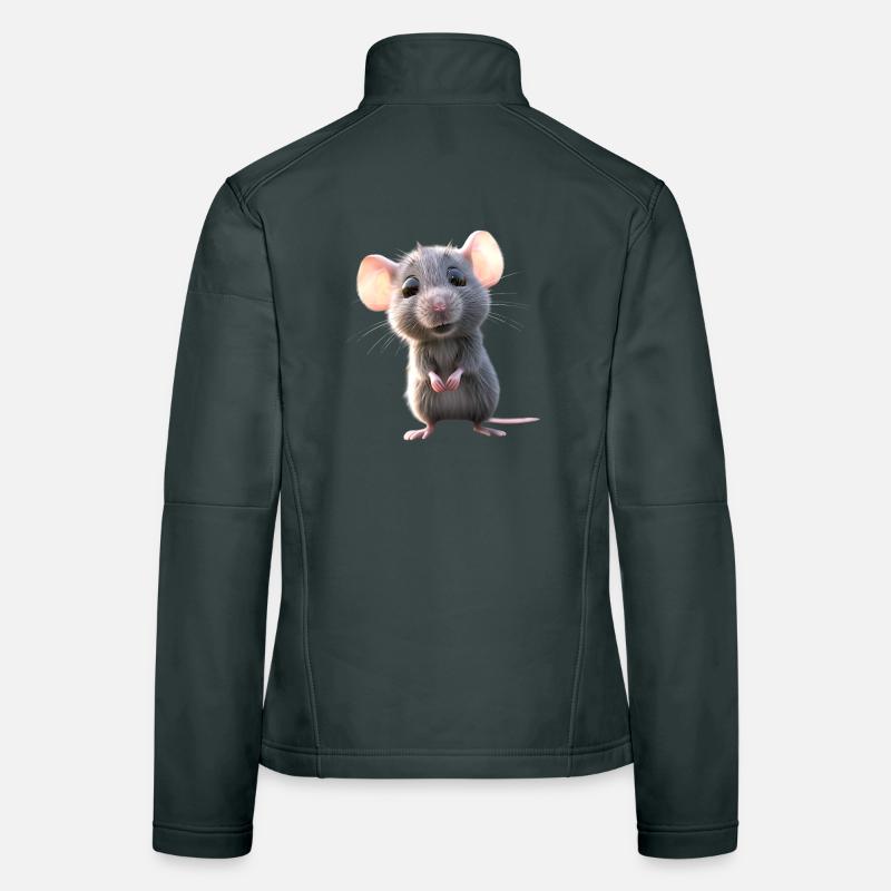 Rat, Cute Mouse, Rodents, Dwarf Mouse, Small Rats Women's Softshell Jacket