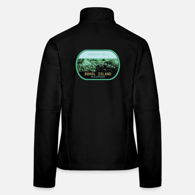 les Chocolate Hills à Bohol aux Philippines Veste en tissu softshell Femme