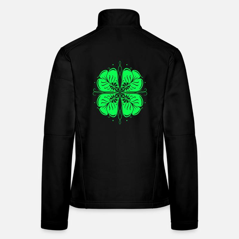 Klee St Patricks Day Kleeblatt Frauen Softshelljacke
