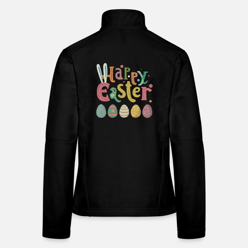 Colorful Easter egg with cheerful details Women's Softshell Jacket