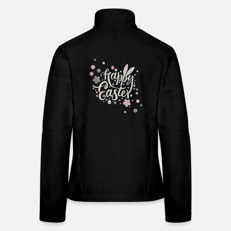 Ostergrüße mit Blüten und Pastellfarben Frauen Softshelljacke