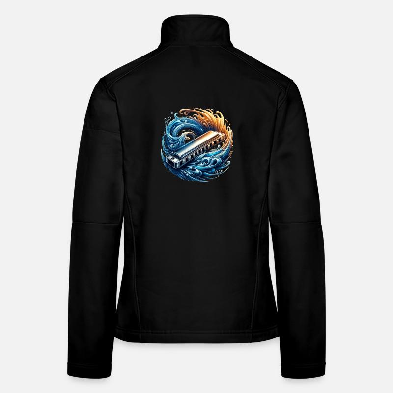 Mundharmonika Abstraktes Design Frauen Softshelljacke